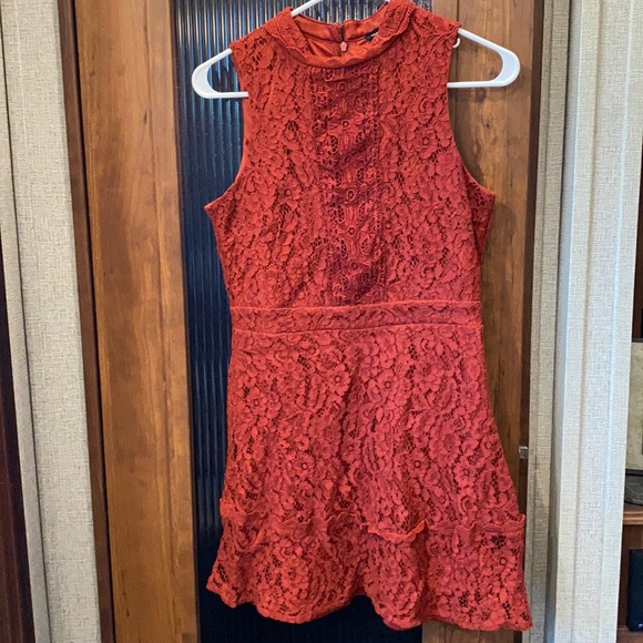 Rust Lace Dress - Picture 1 of 2